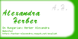 alexandra herber business card